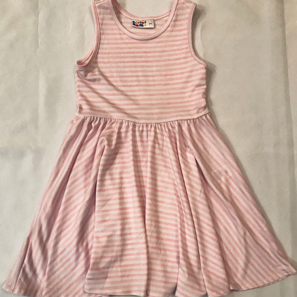 NWOT, Dotdotsmile Tank Dress, Pink+White Stripe